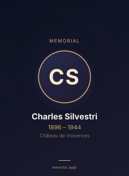 Memorial portrait of Charles Silvestri