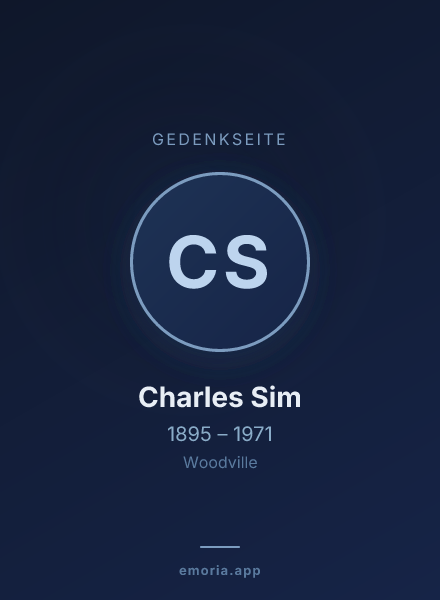 Gedenkportrait von Charles Sim