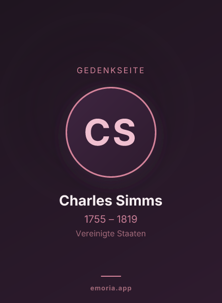 Gedenkportrait von Charles Simms