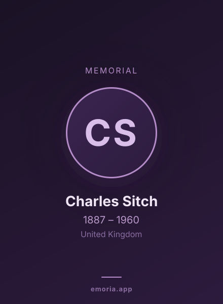 Memorial portrait of Charles Sitch