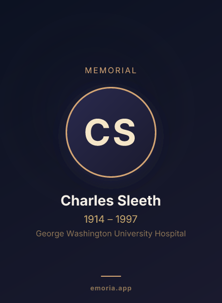 Memorial portrait of Charles Sleeth