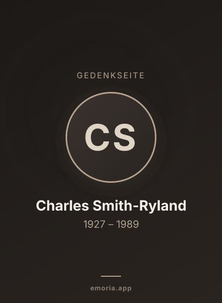 Gedenkportrait von Charles Smith-Ryland