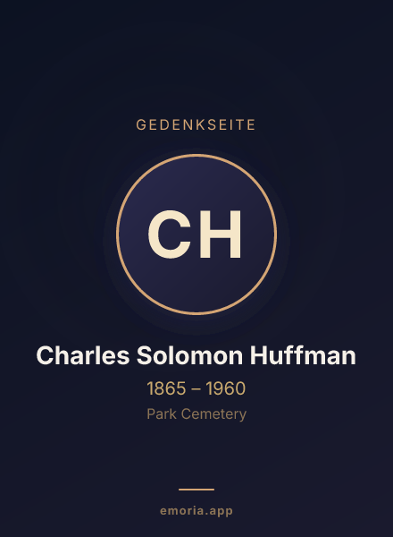 Gedenkportrait von Charles Solomon Huffman
