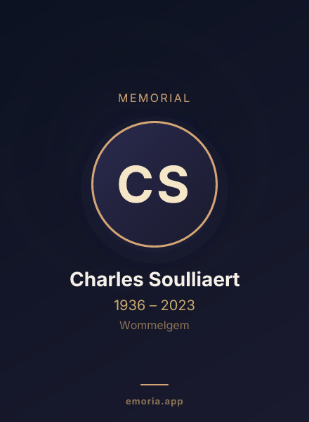 Memorial portrait of Charles Soulliaert