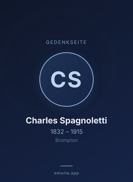 Gedenkportrait von Charles Spagnoletti