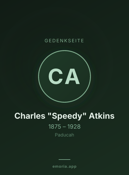 Gedenkportrait von Charles "Speedy" Atkins