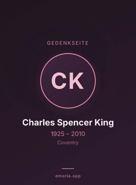 Gedenkportrait von Charles Spencer King
