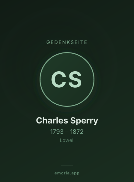 Gedenkportrait von Charles Sperry