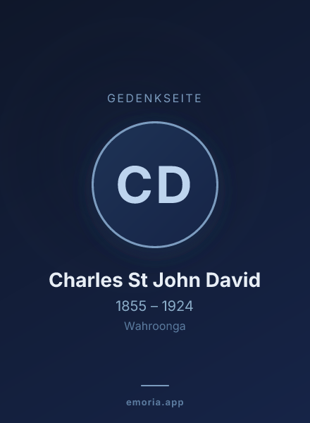 Gedenkportrait von Charles St John David
