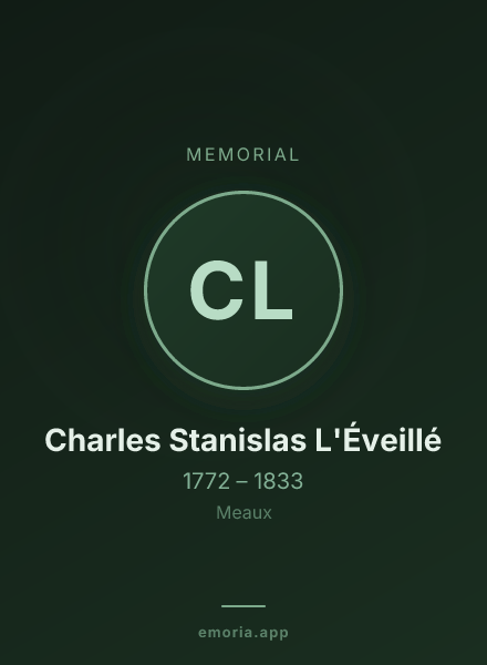 Memorial portrait of Charles Stanislas L'Éveillé