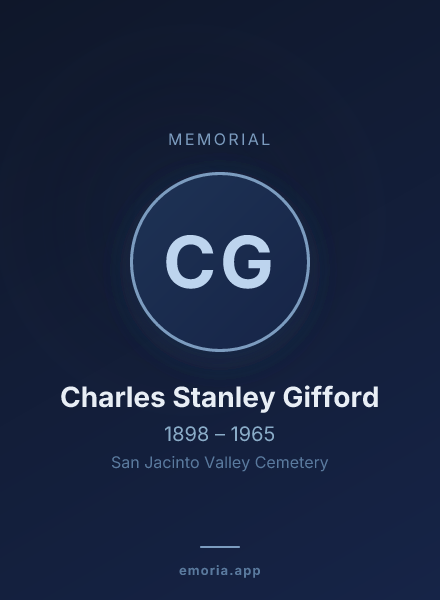 Memorial portrait of Charles Stanley Gifford