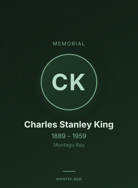 Memorial portrait of Charles Stanley King