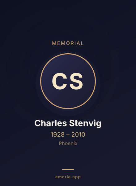 Memorial portrait of Charles Stenvig