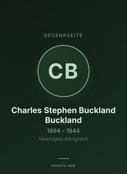 Gedenkportrait von Charles Stephen Buckland Buckland