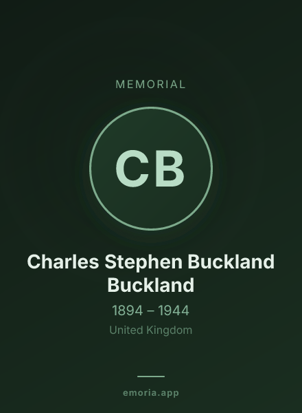 Memorial portrait of Charles Stephen Buckland Buckland