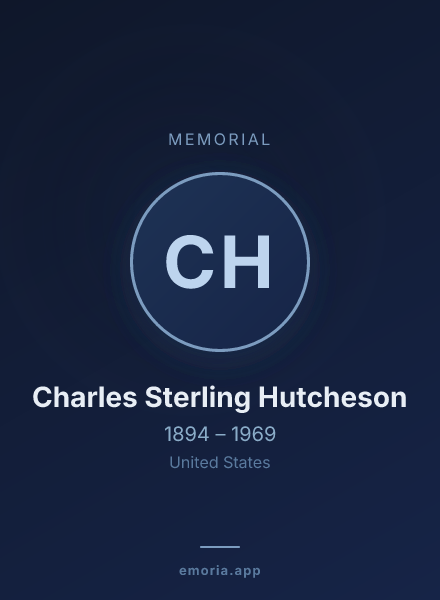 Memorial portrait of Charles Sterling Hutcheson