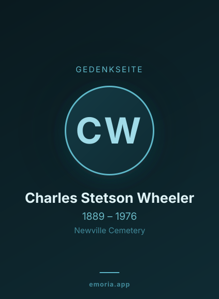 Gedenkportrait von Charles Stetson Wheeler