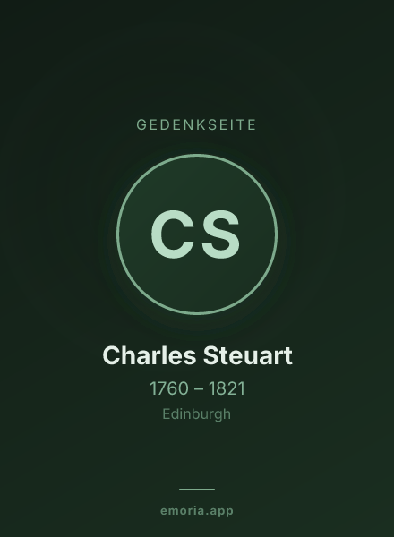 Gedenkportrait von Charles Steuart