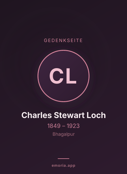 Gedenkportrait von Charles Stewart Loch
