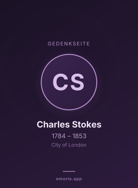 Gedenkportrait von Charles Stokes