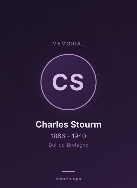 Memorial portrait of Charles Stourm