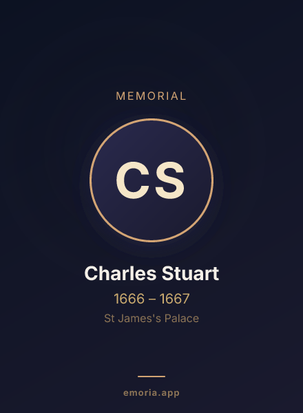 Memorial portrait of Charles Stuart