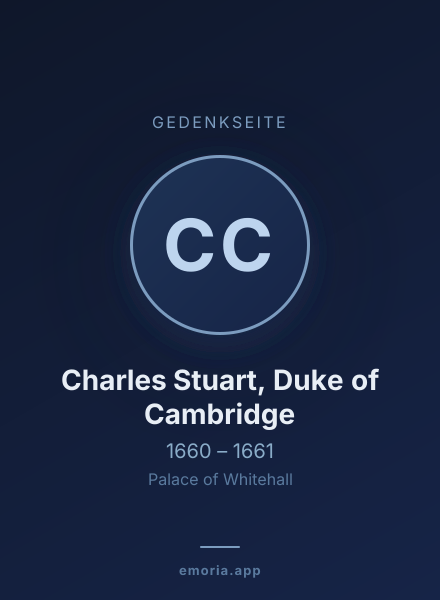 Gedenkportrait von Charles Stuart, Duke of Cambridge