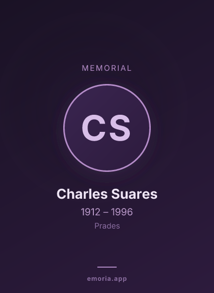 Memorial portrait of Charles Suares