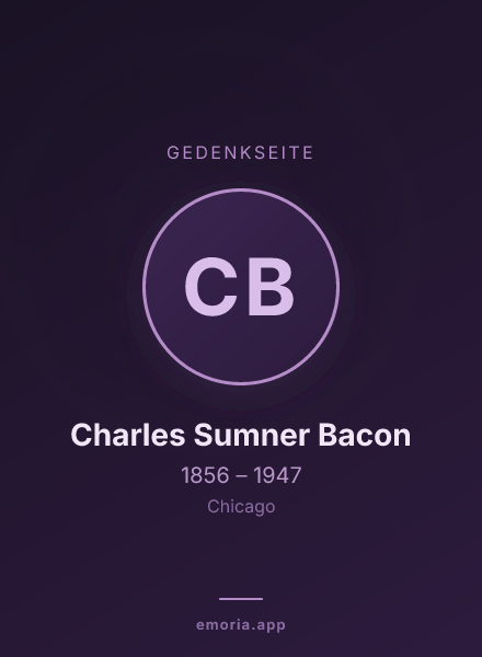 Gedenkportrait von Charles Sumner Bacon