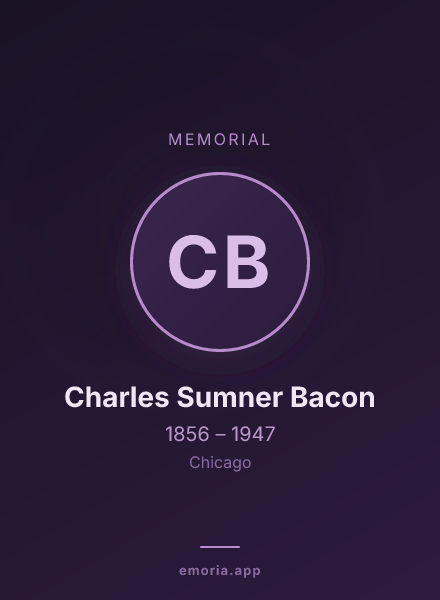 Memorial portrait of Charles Sumner Bacon