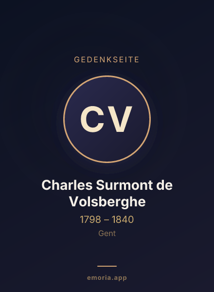 Gedenkportrait von Charles Surmont de Volsberghe