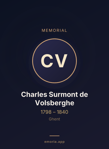 Memorial portrait of Charles Surmont de Volsberghe