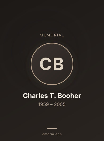 Memorial portrait of Charles T. Booher