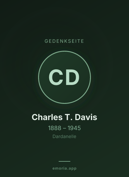 Gedenkportrait von Charles T. Davis