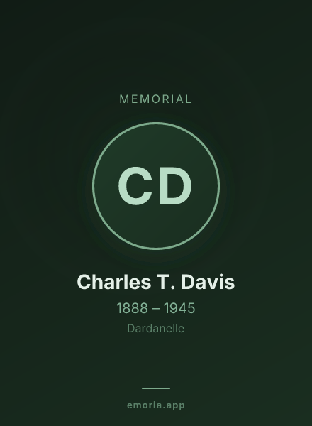Memorial portrait of Charles T. Davis