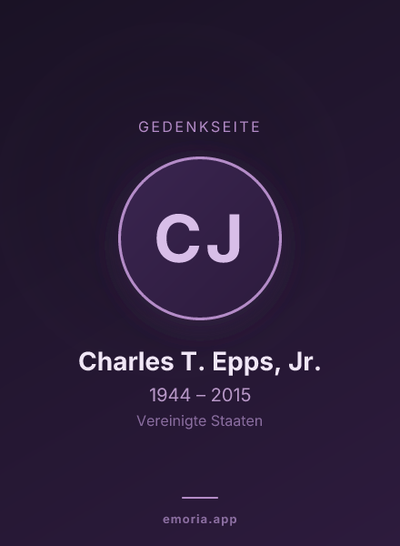 Gedenkportrait von Charles T. Epps, Jr.