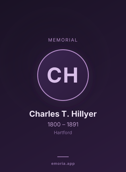 Memorial portrait of Charles T. Hillyer