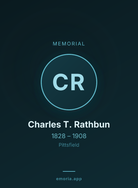 Memorial portrait of Charles T. Rathbun