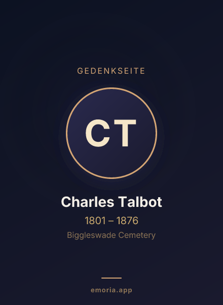 Gedenkportrait von Charles Talbot
