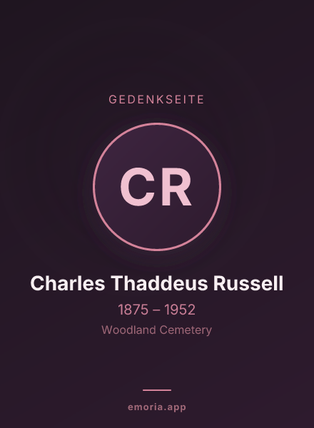 Gedenkportrait von Charles Thaddeus Russell