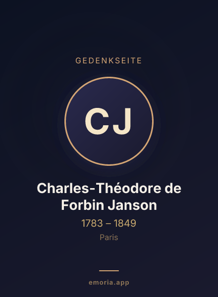 Gedenkportrait von Charles-Théodore de Forbin Janson