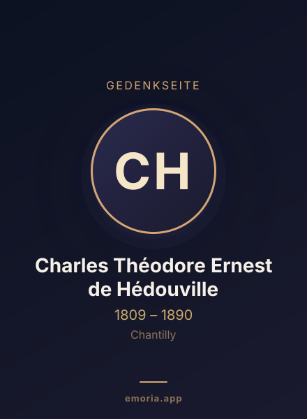 Gedenkportrait von Charles Théodore Ernest de Hédouville