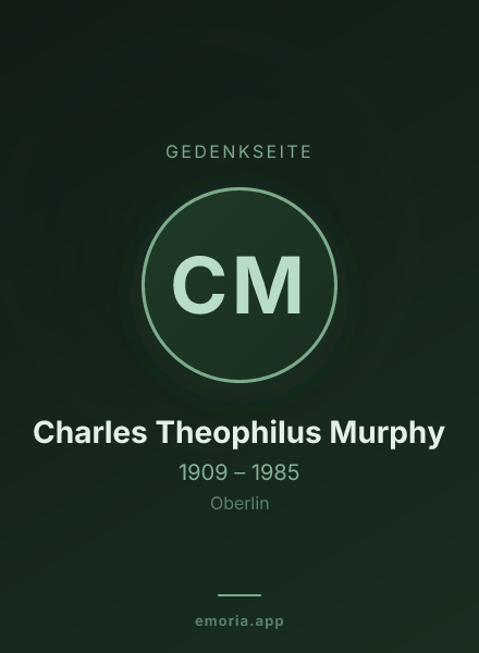 Gedenkportrait von Charles Theophilus Murphy