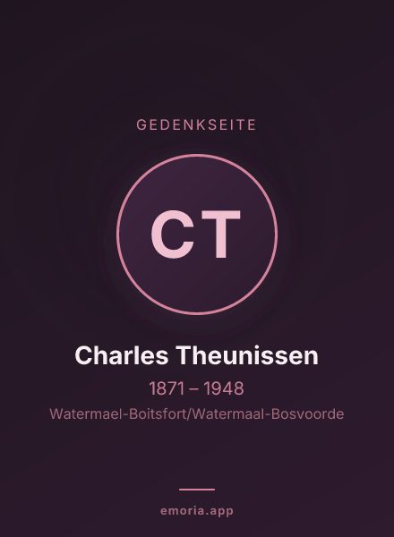 Gedenkportrait von Charles Theunissen