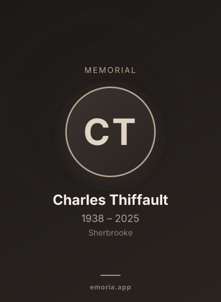 Memorial portrait of Charles Thiffault