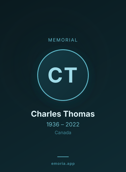 Memorial portrait of Charles Thomas