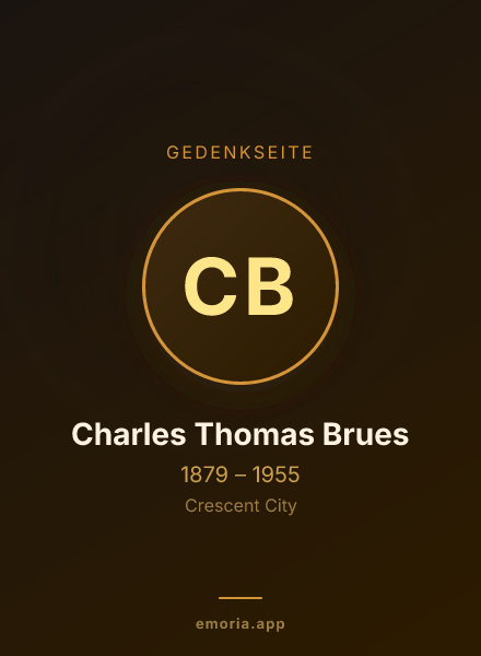 Gedenkportrait von Charles Thomas Brues