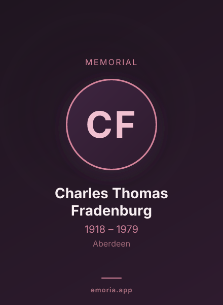 Memorial portrait of Charles Thomas Fradenburg