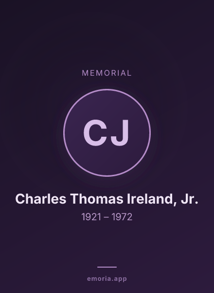 Memorial portrait of Charles Thomas Ireland, Jr.
