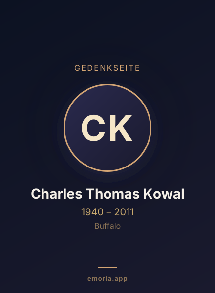 Gedenkportrait von Charles Thomas Kowal